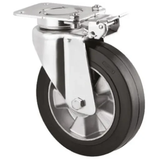 Tente Braked Swivel Castor Wheel, 450kg Capacity, 200mm Wheel - 3641IEP200P63 product image