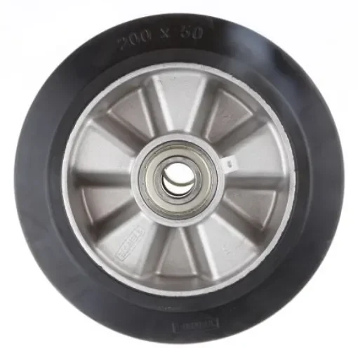 Tente Black Rubber Corrosion Resistant, Vulcanized Trolley Wheel, 900kg - IEP200x50-Ø20 product image