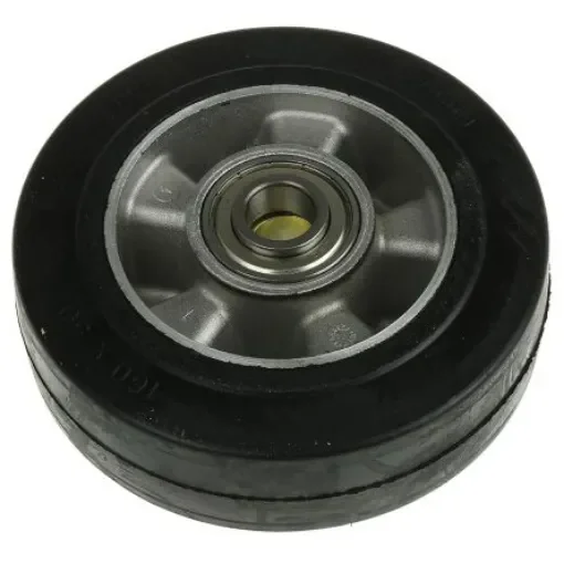 Tente Black Rubber Corrosion Resistant, Vulcanized Trolley Wheel, 700kg - IEP160x50-Ø20 product image