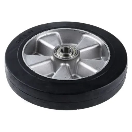 Tente Black Rubber Corrosion Resistant, Vulcanized Trolley Wheel, 1000kg - IEP250x50-Ø20 product image