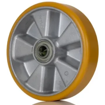 Tente Yellow Polyurethane Corrosion Resistant Trolley Wheel, 1600kg - ITP200x50-Ø20 flat product image
