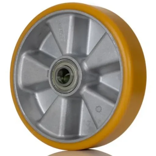 Tente Yellow Polyurethane Corrosion Resistant Trolley Wheel, 1600kg - ITP200x50-Ø20 flat product image