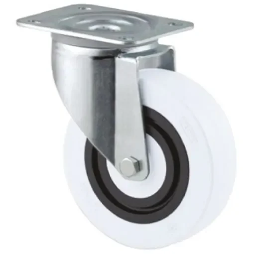 Tente Swivel Castor Wheel, 160kg Capacity, 100mm Wheel - 3470HUR100P62 White product image