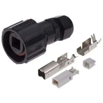 TE Connectivity Straight, Cable Mount, Plug- Single Port Type B 2.0 USB Connector - 1954640-1 product image