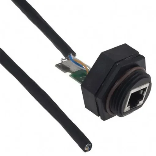 TE Connectivity 1-1546410 Series Female RJ45 Connector, PCB Mount, Cat5 Straight 1 Port - 1-1546410-1 product image