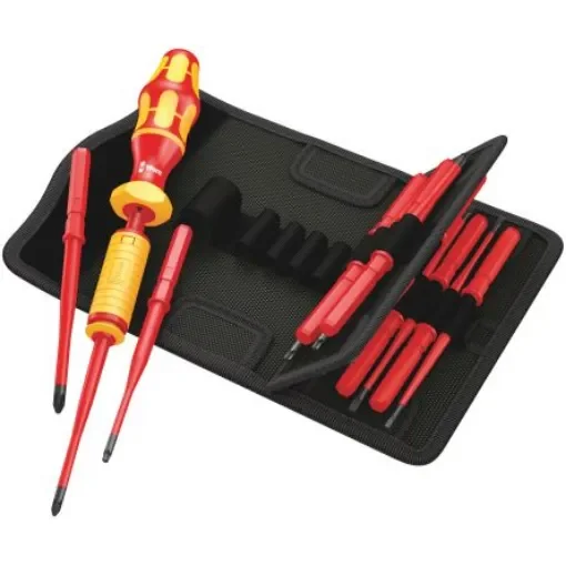 Wera Phillips; Pozidriv; Slotted; Torx Interchangeable Insulated Screwdriver Set, 15-Piece - 05059291001 product image