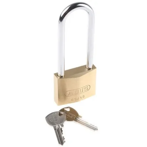 ABUS Key Weatherproof Brass, Steel Padlock, Keyed Alike, 8mm Shackle, 65mm Body - 65/50HB80 KA6501 product image