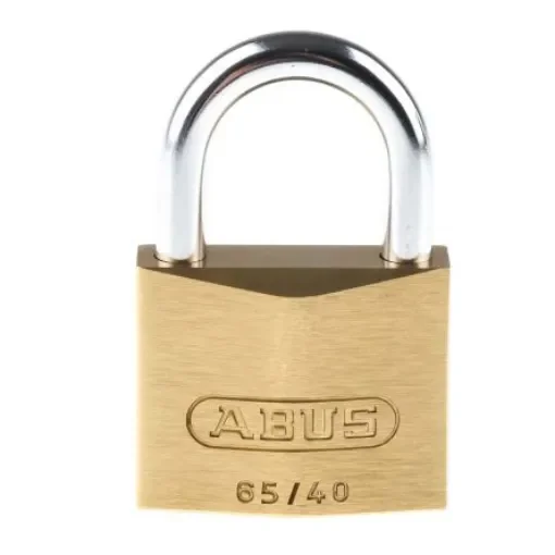 ABUS Key Weatherproof Brass, Steel Padlock, 6.5mm Shackle, 40mm Body - 65/40 MK65401 product image