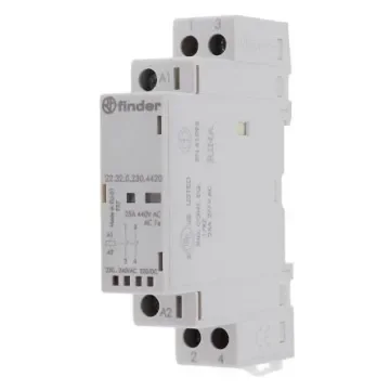 Finder 22 Series Contactor, 240 V ac Coil, 2-Pole, 25 A - 22.32.0.230.4420 product image
