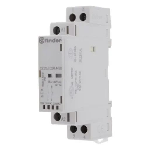 Finder 22 Series Contactor, 240 V ac Coil, 2-Pole, 25 A - 22.32.0.230.4420 product image