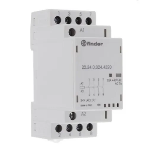 Finder 22 Series Contactor, 24 V ac/dc Coil, 4-Pole, 25 A - 22.34.0.024.4320 product image