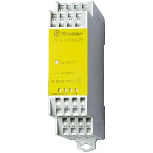 Finder DIN Rail Force Guided Relay, 110V dc Coil Voltage, 4 Pole, DPDT - 7S.14.9.110.0220 product image