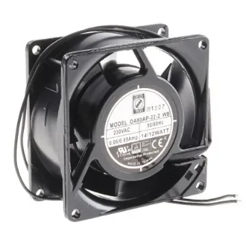 RS PRO Axial Fan, 230 V ac, AC Operation, 25cfm, 12W, 50mA Max, 80 x 80 x 38mm - 7897876 product image