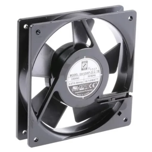 RS PRO Axial Fan, 230 V ac, AC Operation, 102m³/h, 14W, 120 x 120 x 25mm - 7897895 product image