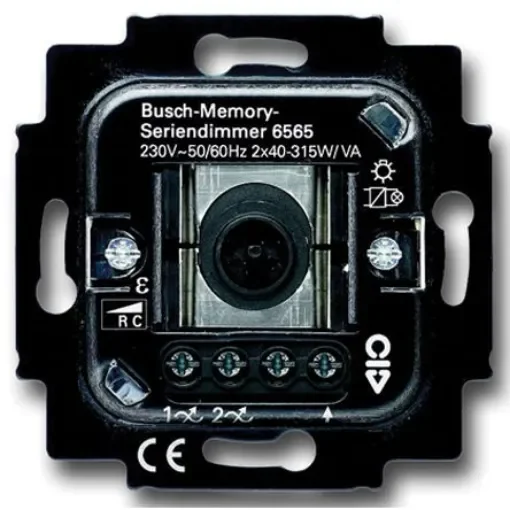 Busch Jaeger - ABB 1 Way 2 Gang Dimmer Insert, 230V, 315W - 6565 U product image