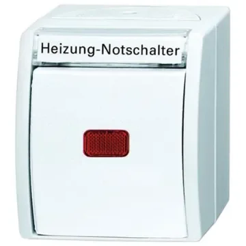 Busch Jaeger - ABB Rocker Light Switch, 2 Way, 1 Gang - 2601/6 SKWNH-54 product image