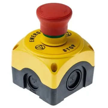Lovato S1PY Series Twist Release Emergency Stop Push Button, Surface Mount, 1NC, IP66, IP67, IP69K - S1PY91 product image