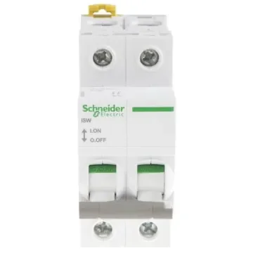 Schneider Electric 2P Pole DIN Rail Switch Disconnector - 63A Maximum Current, IP20 - A9S65263 product image