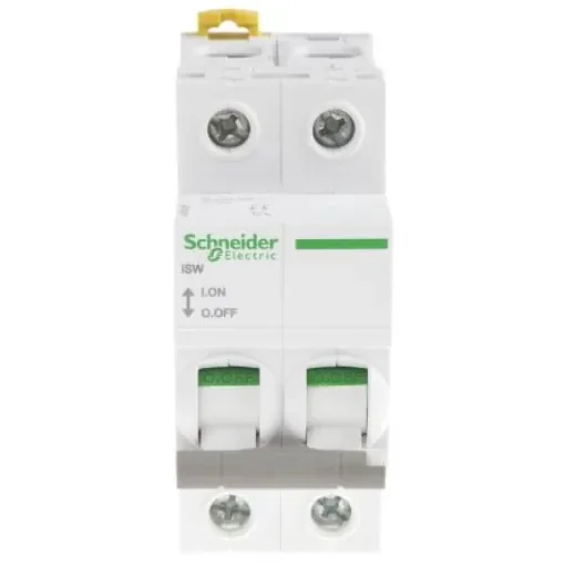 Schneider Electric 2P Pole DIN Rail Switch Disconnector - 63A Maximum Current, IP20 - A9S65263 product image