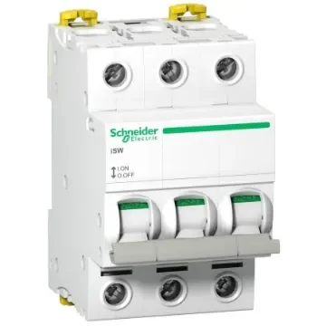 Schneider Electric 3P Pole DIN Rail Isolator Switch - 40A Maximum Current, IP20 - A9S65340 product image