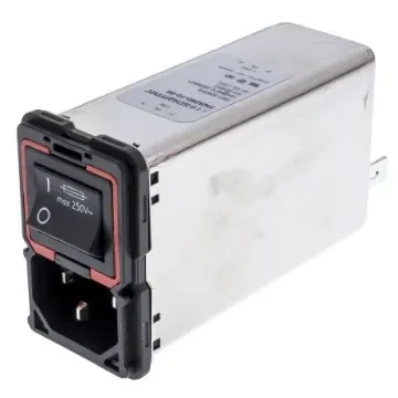 Schaffner 10A, 250 V ac Male Panel Mount IEC Filter 2 Pole FN9290-10-06, Faston 2 Fuse product image