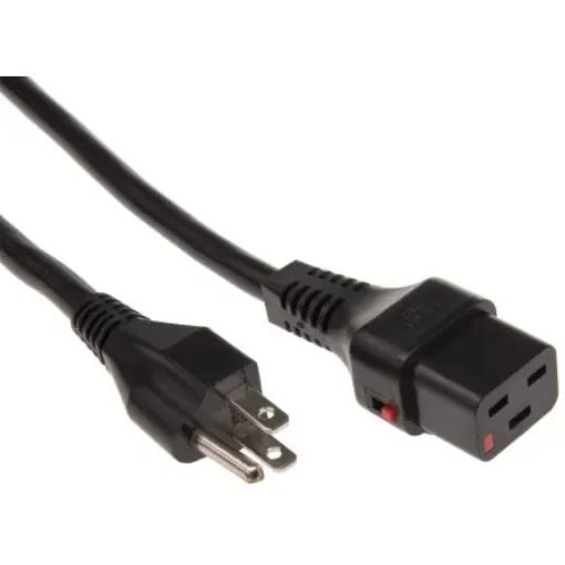 Schaffner IEC C19 Socket to Type B US Plug Plug Power Cord, 183cm - IL19-US1-SJT-3160-183 product image
