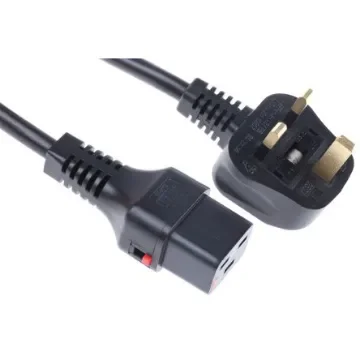Schaffner IEC C19 Socket to Type G UK Plug Power Cord - IL19-UK1-H05-3150-200 product image