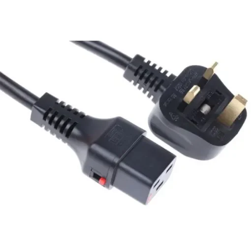 Schaffner IEC C19 Socket to Type G UK Plug Power Cord - IL19-UK1-H05-3150-200 product image