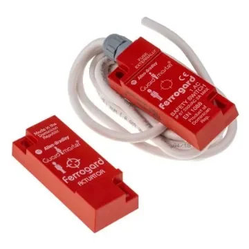 Allen Bradley Guardmaster 440N Series Magnetic Non-Contact Safety Switch, 250V ac, Plastic Housing, NC, 2m Cable - 440N-G02001 product image