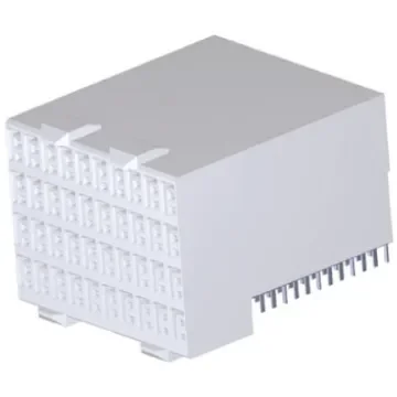 TE Connectivity, Z-PACK HM-Zd 2.5mm Pitch 4 Pair, High Speed Hard Metric Backplane Connector, Female, Right Angle, 10 - 1469001-1 product image