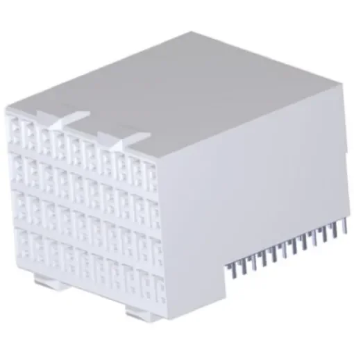 TE Connectivity, Z-PACK HM-Zd 2.5mm Pitch 4 Pair, High Speed Hard Metric Backplane Connector, Female, Right Angle, 10 - 1469001-1 product image