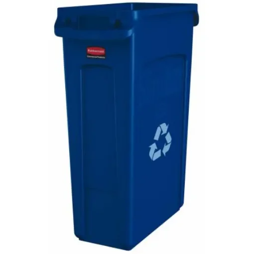 Rubbermaid Commercial Products Slim Jim 87L Blue PE Waste Bin - FG354007BLUE product image