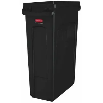 Rubbermaid Commercial Products Slim Jim 87L Black PE Waste Bin - FG354060BLA product image
