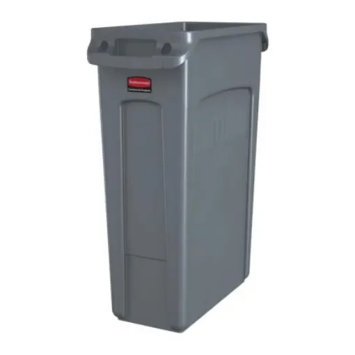 Rubbermaid Commercial Products Slim Jim 87L Grey PE Waste Bin - FG354060GRAY product image