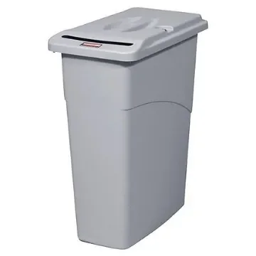 Rubbermaid Commercial Products Slim Jim 87L Grey PE Waste Bin - FG9W1500LGRAY product image
