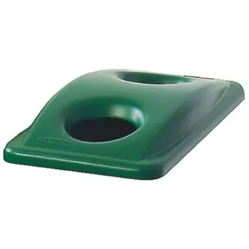 Rubbermaid Commercial Products 519mm Green Plastic Bin Lid for Slim Jim Container, 70mm - FG269288GRN product image