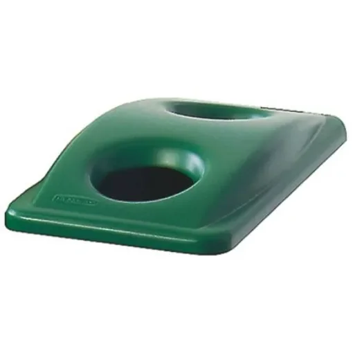 Rubbermaid Commercial Products 519mm Green Plastic Bin Lid for Slim Jim Container, 70mm - FG269288GRN product image