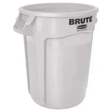 Rubbermaid Commercial Products Brute 121L White PE Waste Bin - FG263200WHT product image