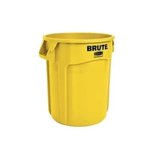 Rubbermaid Commercial Products Brute 75L Yellow PE Waste Bin - FG262000YEL product image
