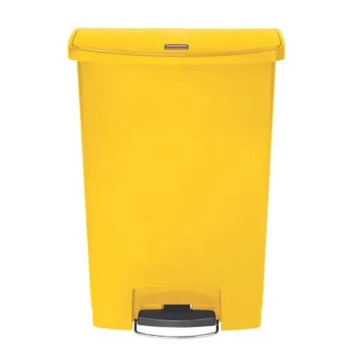 Rubbermaid Commercial Products Slim Jim 90L Yellow Pedal PE, PP Waste Bin - 1883579 product image