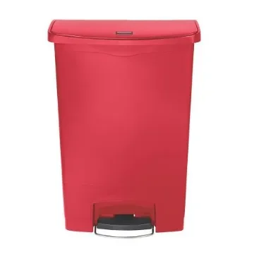 Rubbermaid Commercial Products Slim Jim 90L Red Pedal PE, PP Waste Bin - 1883570 product image