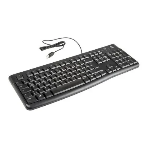 Logitech K120 Wired USB Keyboard, QWERTZ (German), Black - 920-002516 product image
