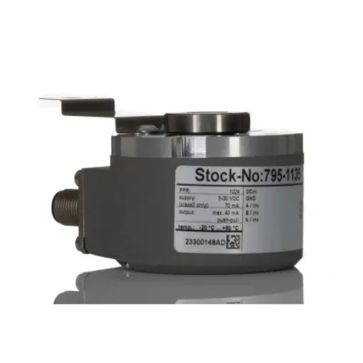 RS PRO Incremental Incremental Encoder, 1024ppr ppr, HTL Inverted Signal, Hollow Type, 12mm Shaft - 7951135 product image