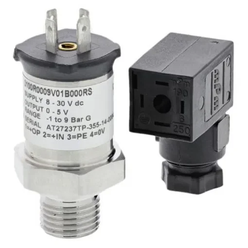 Gems Sensors Pressure Sensor, -1bar Min, 9bar Max, Voltage Output, Relative Reading - 3100R0009V01B000 product image