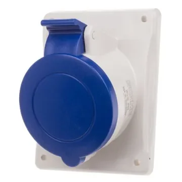 Scame IP44 Blue Panel Mount 2P + E Heavy Duty Power Connector Socket, Rated At 32A, 230 V - 413.3263 product image