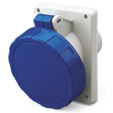 Scame IP66, IP67 Blue Panel Mount 2P + E Heavy Duty Power Connector Socket, Rated At 32A, 230 V - 418.3263 product image
