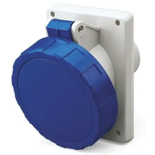Scame IP66, IP67 Blue Panel Mount 2P + E Heavy Duty Power Connector Socket, Rated At 32A, 230 V - 418.3263 product image