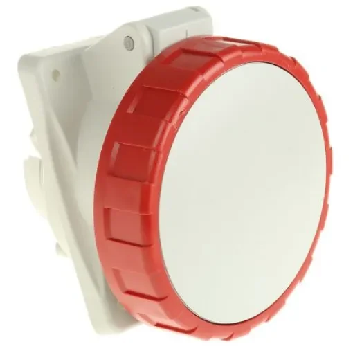 Scame IP66, IP67 Red Panel Mount 3P + N + E Heavy Duty Power Connector Socket, Rated At 16A, 415 V - 418.1667 product image