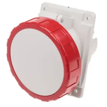 Scame IP66, IP67 Red Panel Mount 3P + N + E Heavy Duty Power Connector Socket, Rated At 32A, 415 V - 418.3267 product image