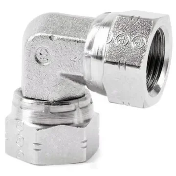 Parker Steel Zinc Plated Hydraulic Elbow Threaded Adapter, 8E6MK4S, G 1/2 Female G 1/2 Female product image